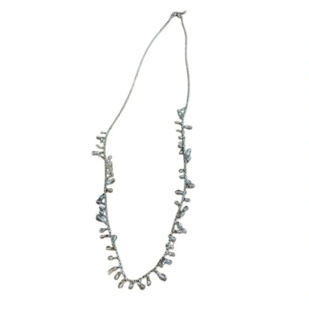 Banana Republic Silver Beaded Necklace